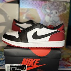 NIKE AIR JORDAN 1 BLACK TOE 