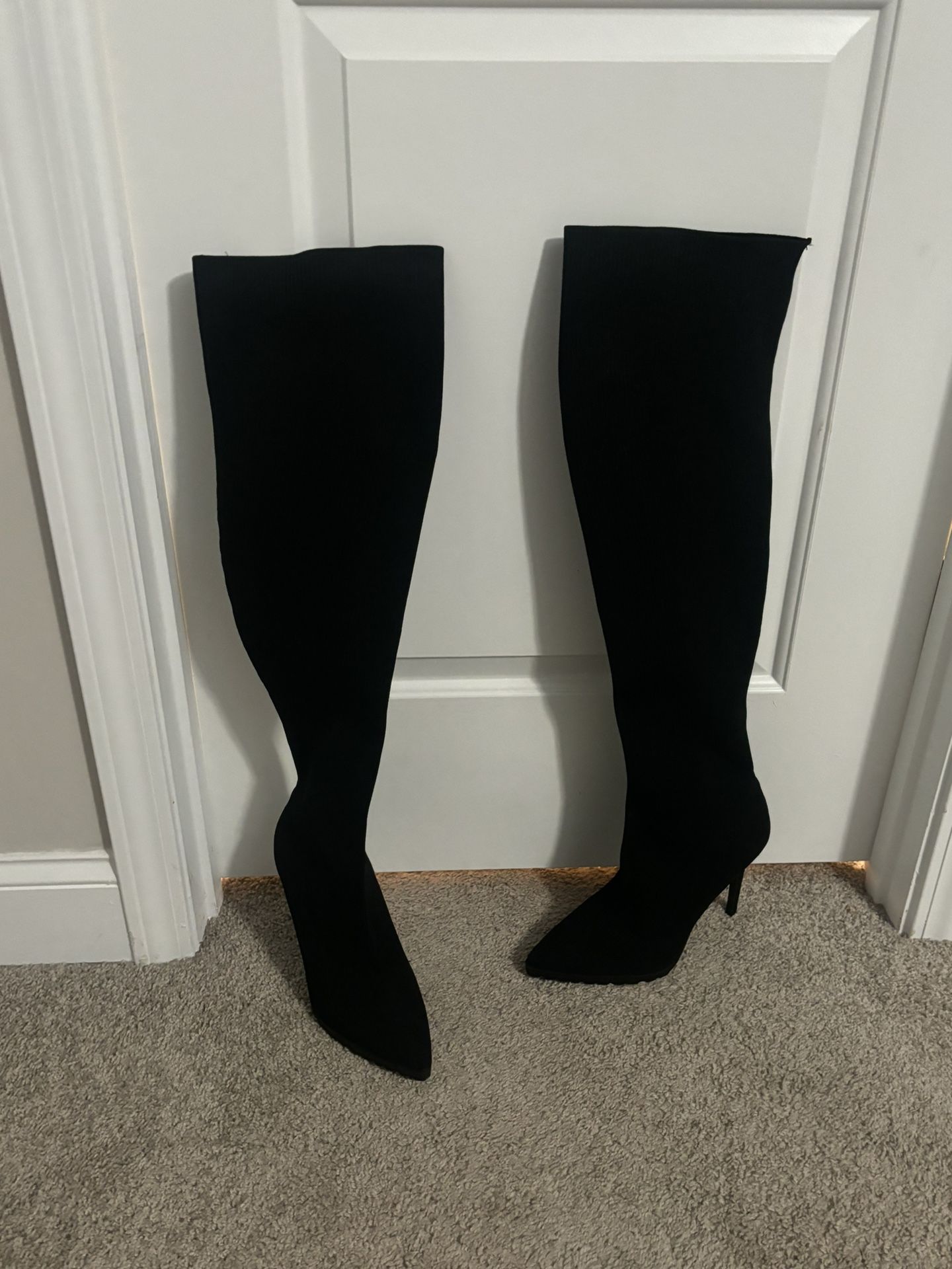 Thigh High Fabric Boots