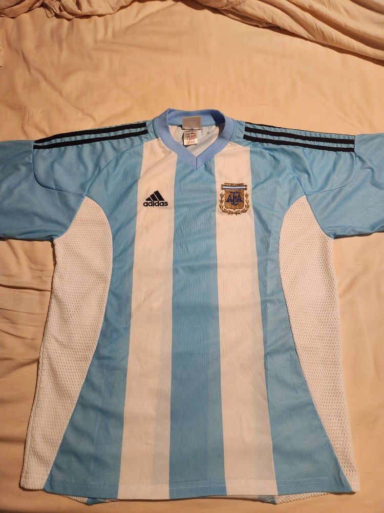 Men`s Vintage Adidas AFA Argentina national team Home Jersey 2002-04 Size L