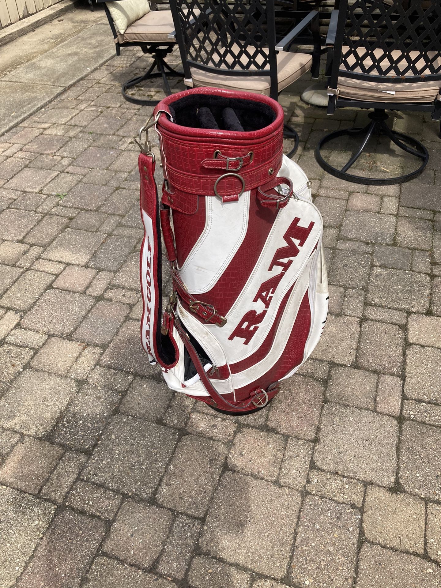 FX RAM Golf Bag Red White Vintage