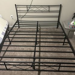 Queen Black Metal Bed Frame