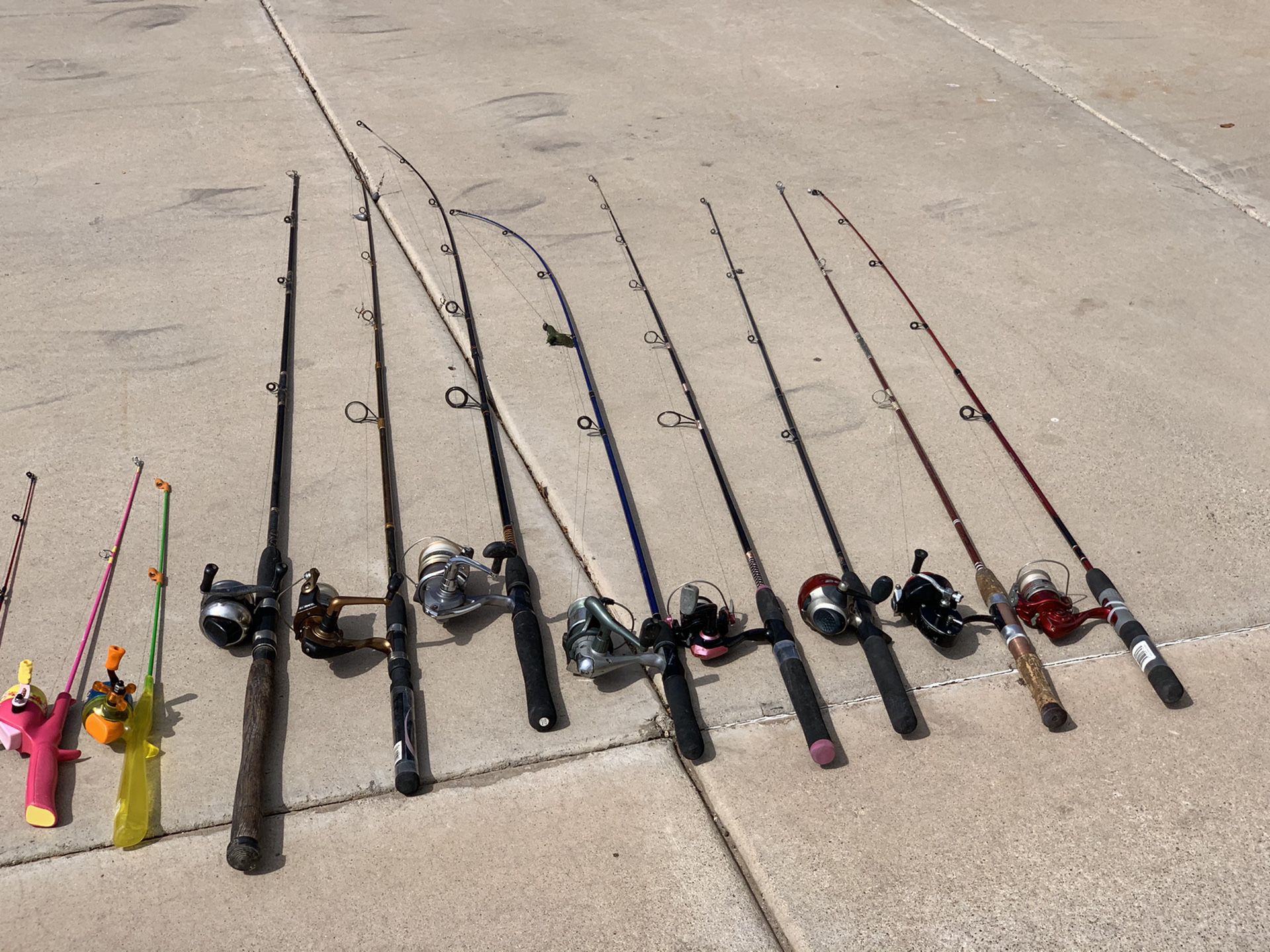 FISHING RODS AND REELS