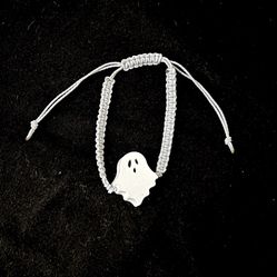 Handmade adjustable wooden ghost Bracelet