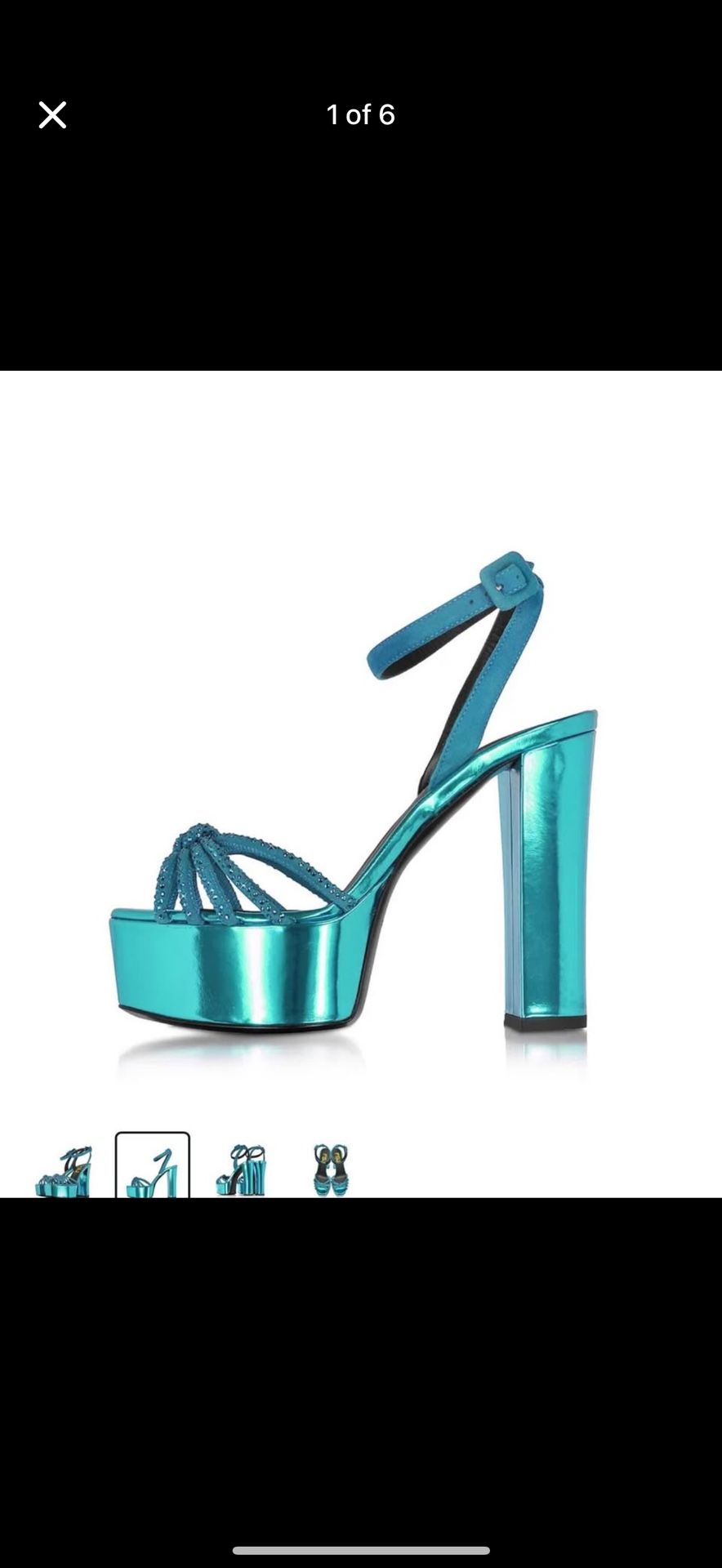 Teal Open Square Toe Strappy Knotted Chunky Heel Platform Sandals With Free Matching Belt