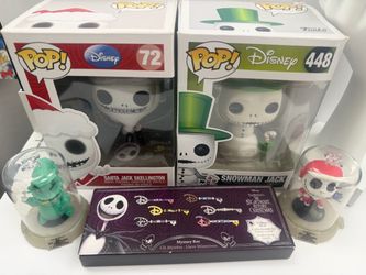 Funko Pop Disney Nightmare Before Christmas Bundle with mini domez & mystery key