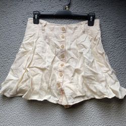 Free People Shorts Womens Size 4 Peach Color Button Front Lightweight
