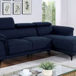 Brand New Navy Blue Modern Style Sectional Sofa 