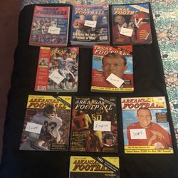 22 DAVE CAMPBELL TEXAS and ARKANSAS FOOTBALL MAGAZINES MONEY MAKING OPPORTUNITY 