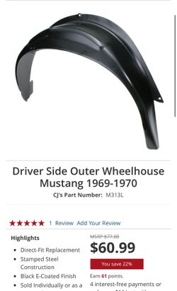 1969 Mustang wheel well