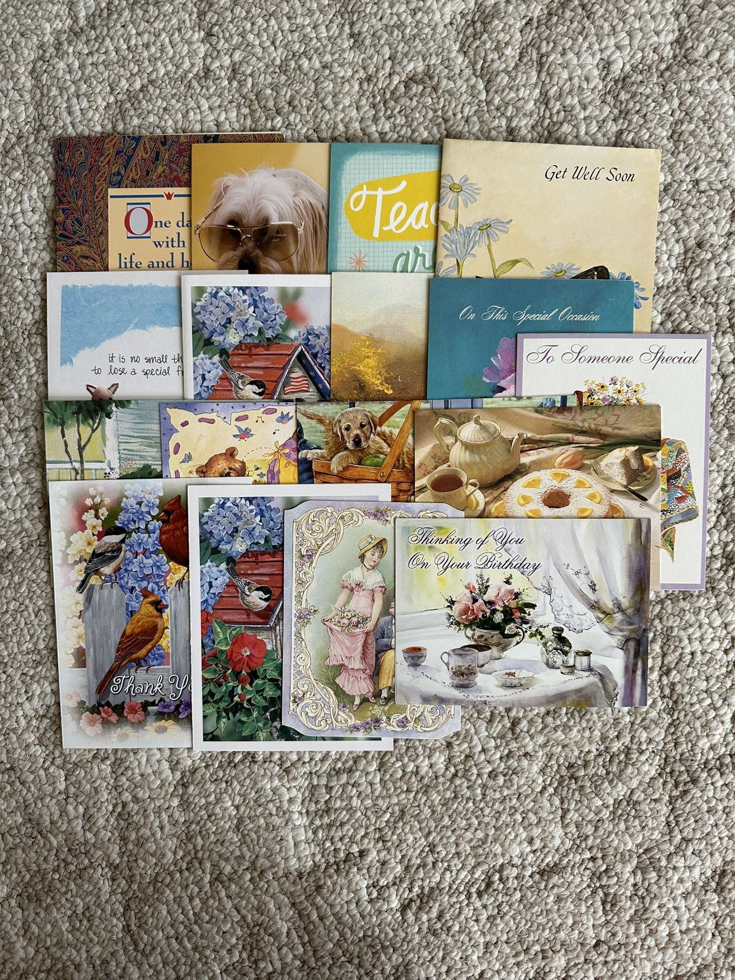 Greeting Card Assortment - Set of 17 Cards/envelopes