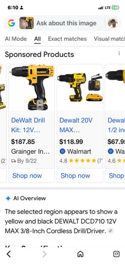 DeWalt 12V Max Cordless Drill with Battery