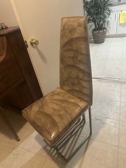 5 Metal Antique Chairs 