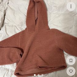Super Cute And Comfy Teddy Bear Material Cropped Hoodie