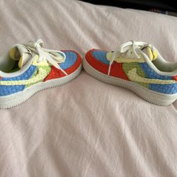 Nike Air Force 1 Low LV8 Next Nature TD 'Hemp Multi-Color Kids Sneakers