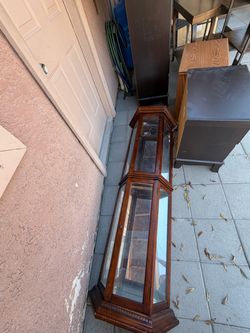 Long glass display/curio cabinet