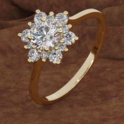 Sterling silver crystal ring size 8