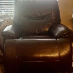 2 Recliners, Rockers, Dark Brown Leather 150