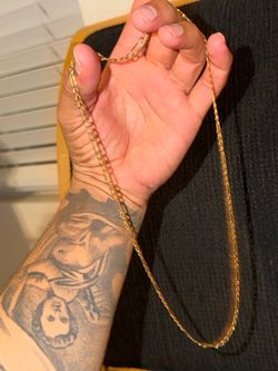 14k 22mm figaro cartier chain