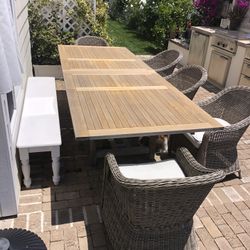 Solid Teak Extension Outdoor Table