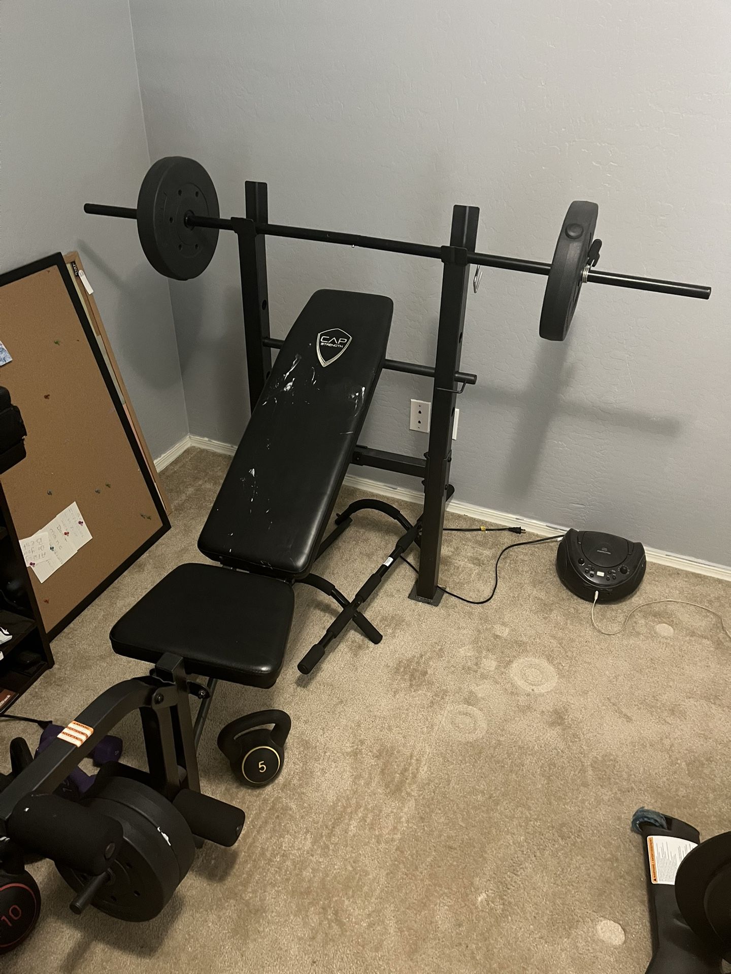 Weight Bench With Weight.