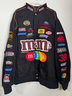 JH Design Vintage M&M Racing Team #38 Elliot Sadler Nascar Jacket Mens 6XL . Really Nice Jacket