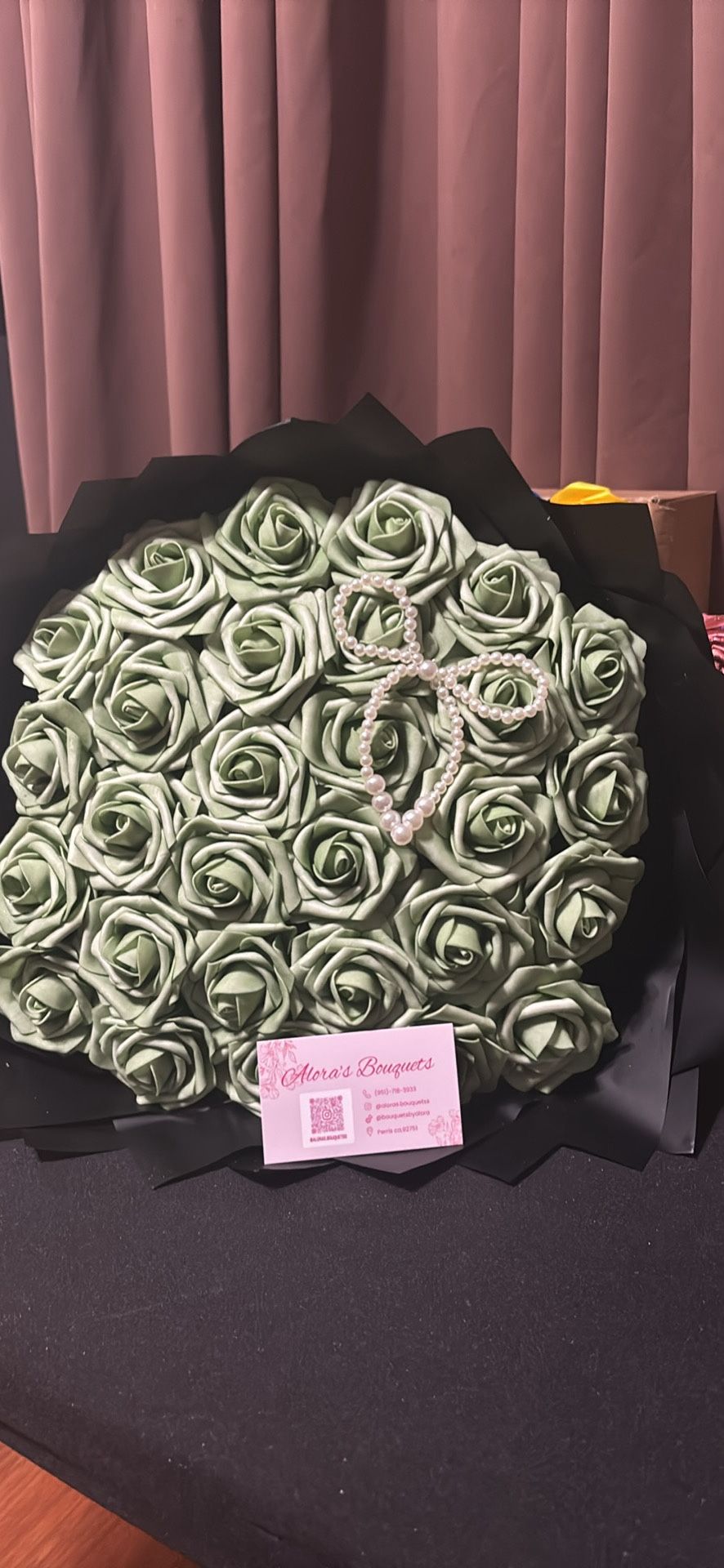 Green Foam Roses