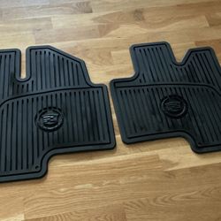 Cadillac SRX 2010-16 OEM ALL weather thick rubber front floor mats