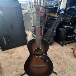 Vintage Oahu Parlor Acoustic Guitar – 1940s/50s – Chicago, USA – Tailpiece Model – Great Blues/Slide Guitar