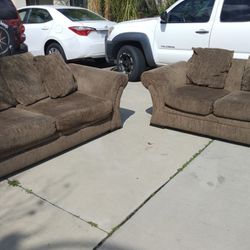 Brown Sofas Set