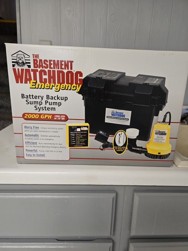 Watchdog Emergency Battery Back Up Sump Pump System
