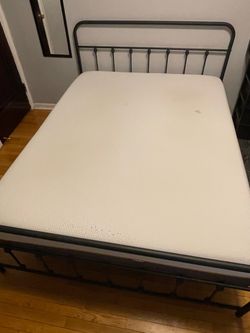 Metal bed + mattress
