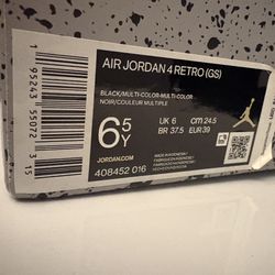 Jordan Retro 4s Red Lightings GS 6.5Y