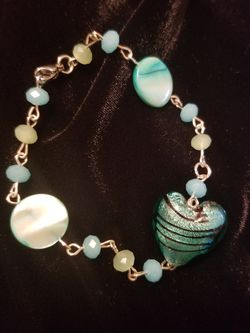 Turquoise heart bracelet