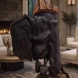 Hand-carved Elephant Sculpture