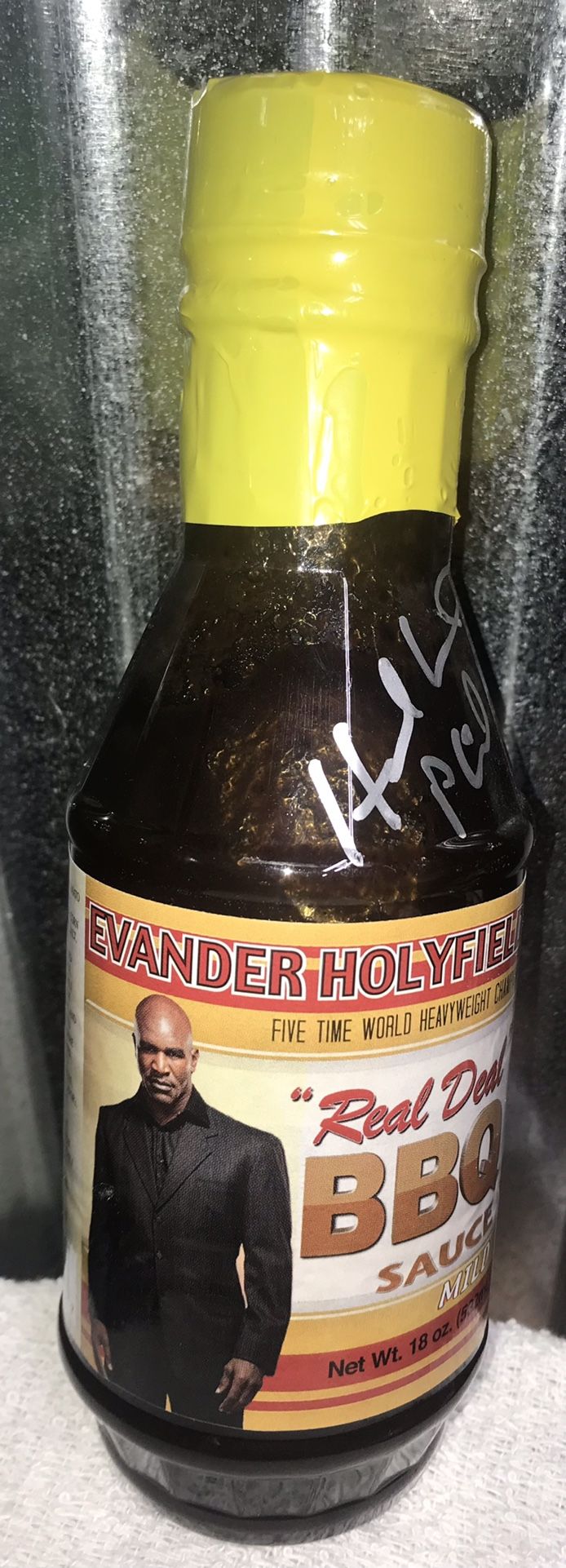 Evander Holyfield Signed Real Deal BBQ Sauce