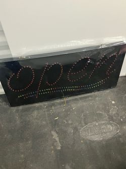 Bar style open sign