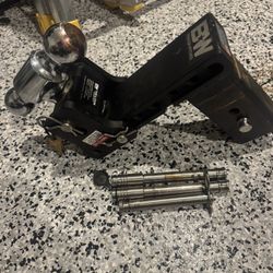 B&W Tow & Stow adjustable dual ball mount trailer hitch.