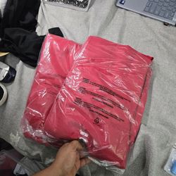 Two Pairs Of Red Size Large Men's Scrubs 