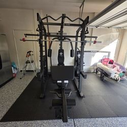 Smith Machine 2001 | Multi-Use Adj Bench | Gym Equipment | Fitness | Squat Rack | Excercise |🔴WEIGHTS AND BARBELL SOLD SEPARATELY 🔴 FREE DELIVERY 🚚