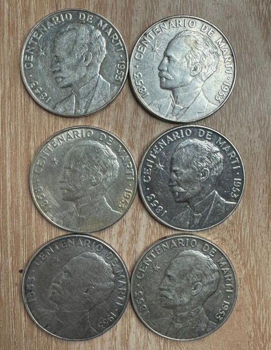 1 Peso 1953 Cuba ( Silver )