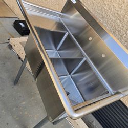 Two Compartment Stainless Steel Commercial Sink