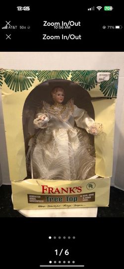 Frank’s 14" VTG Fiber Optic Angel Christmas Tree Topper/Table Piece-Beautiful!