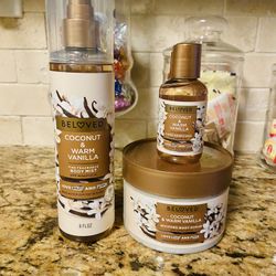 Set of beloved love beauty & planet•perfume mist•body scrub & hand sanitizer•all for $20