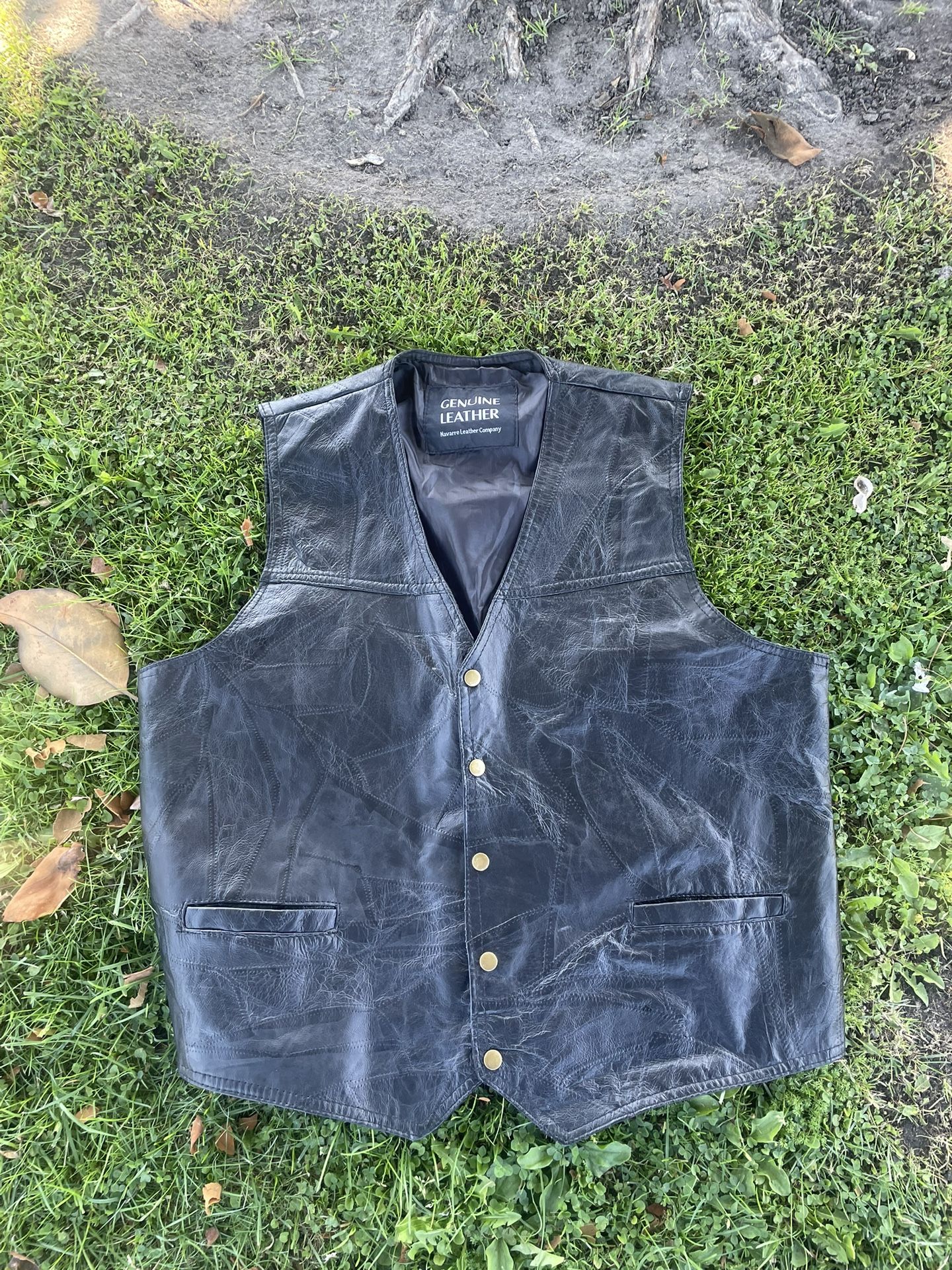 leather vest  xl