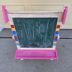 Kids, whiteboard and chalkboard