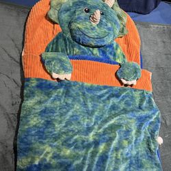 Hugfun Animal Slumber Sleeping Bag (Green Triceratops Dinosaur