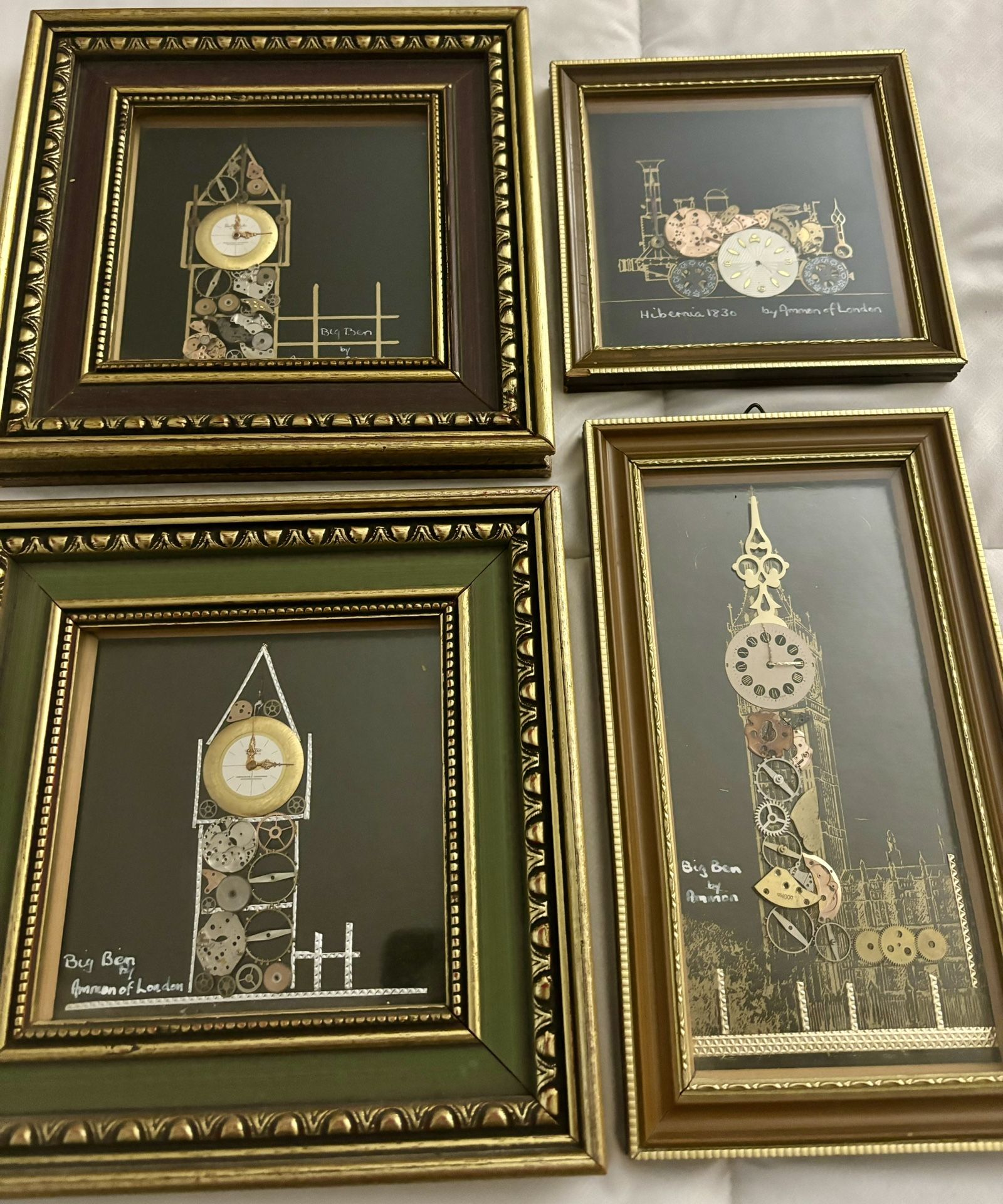 Vintage 1974 Wall Art Ammon by London Signed set of four