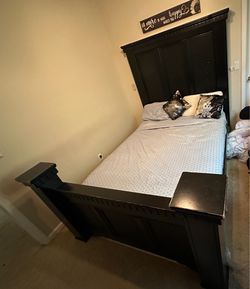 Black Wood Full/Queen Bed Frame