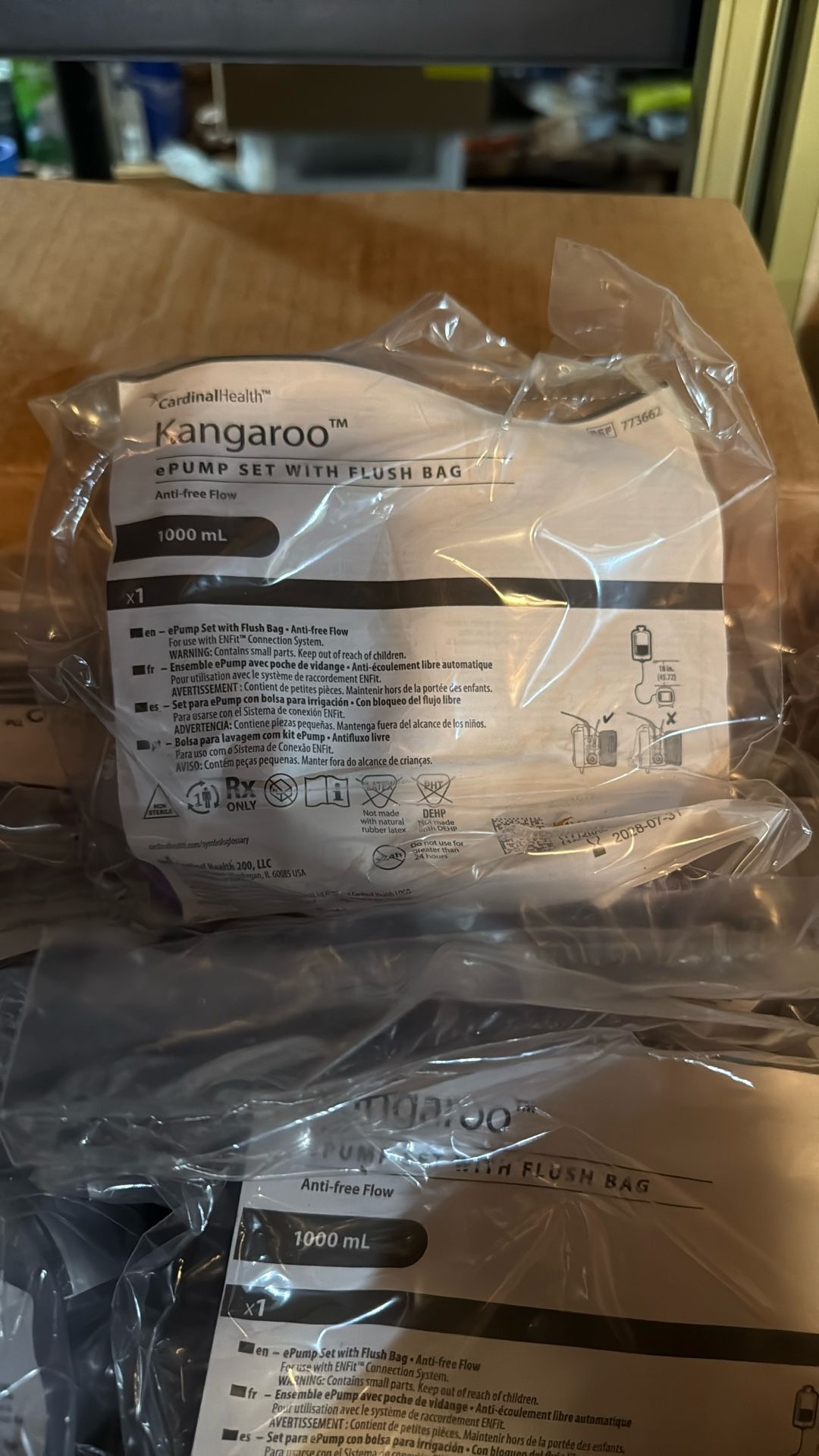 Kangaroo ePump Set with Flush Bag 1000ml - Box of 30