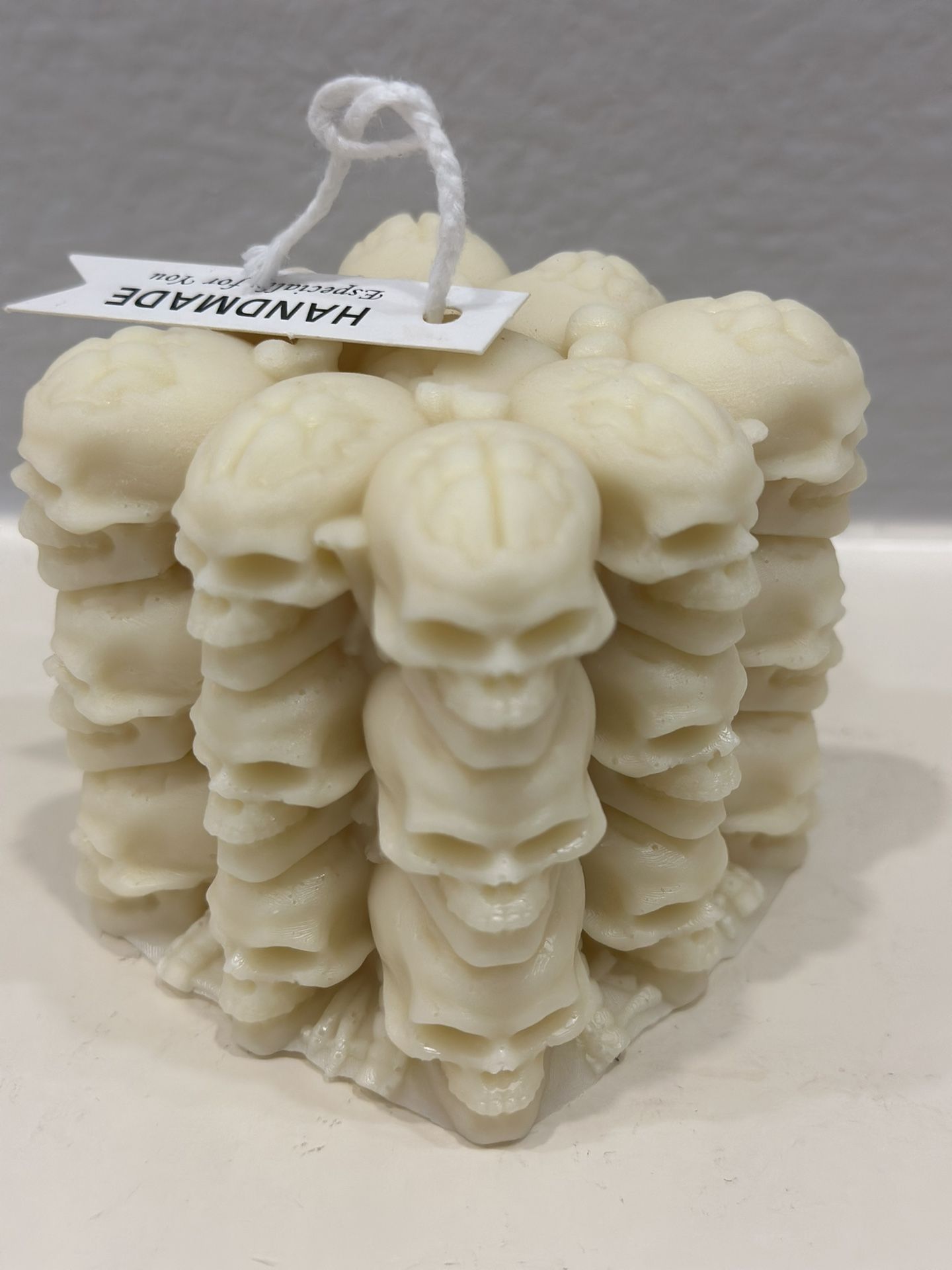 Halloween Skull Square Candle